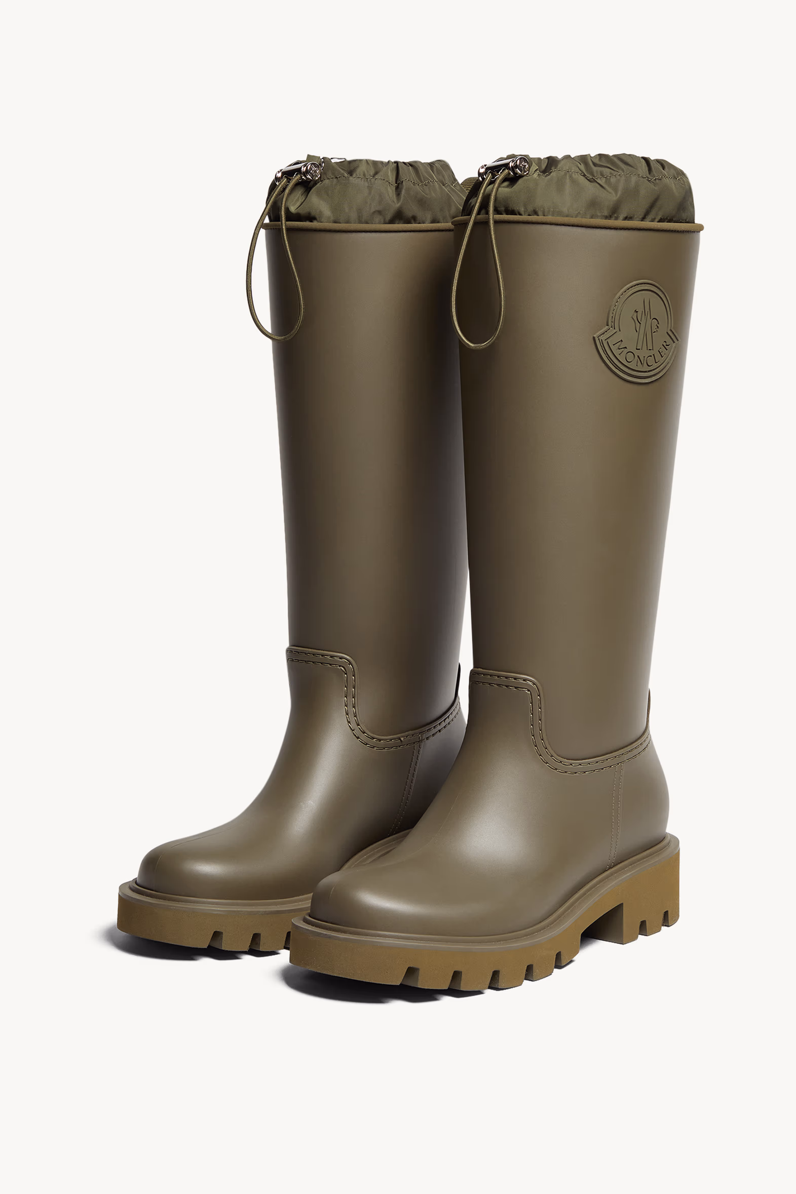 Kickstream High Rain Boots Women Olive Green Moncler 4